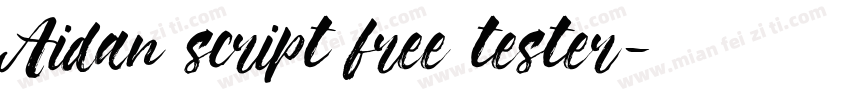 Aidan script free tester字体转换